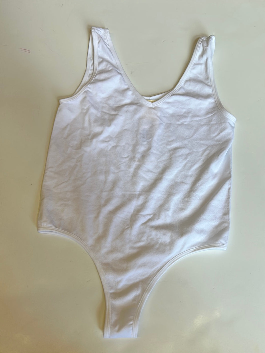 White yelete Bodysuit, One Size