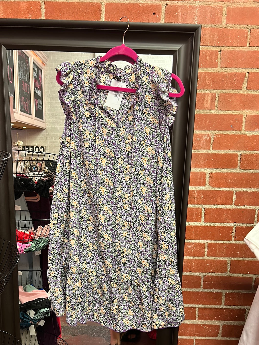 Floral Shein Womens Dress, 1X