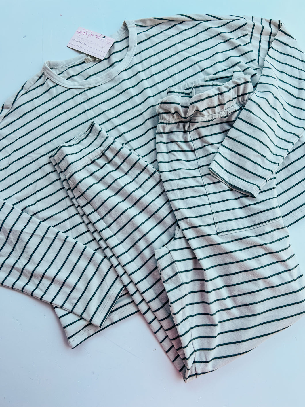 white stripe Z Supply Lounge Set, Small