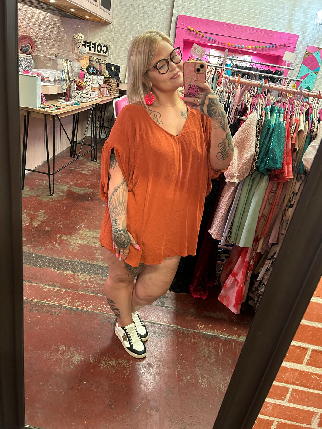 Orange Umgee Womens Dress