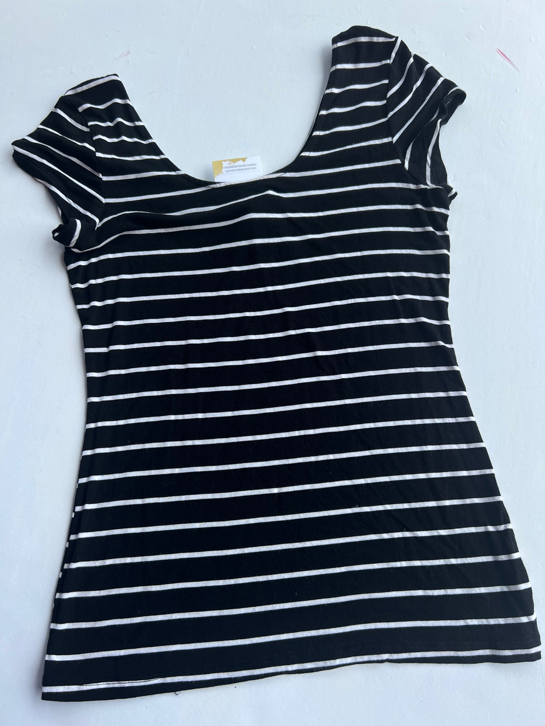 black stripes Ultra Flirt Womens Top, Large