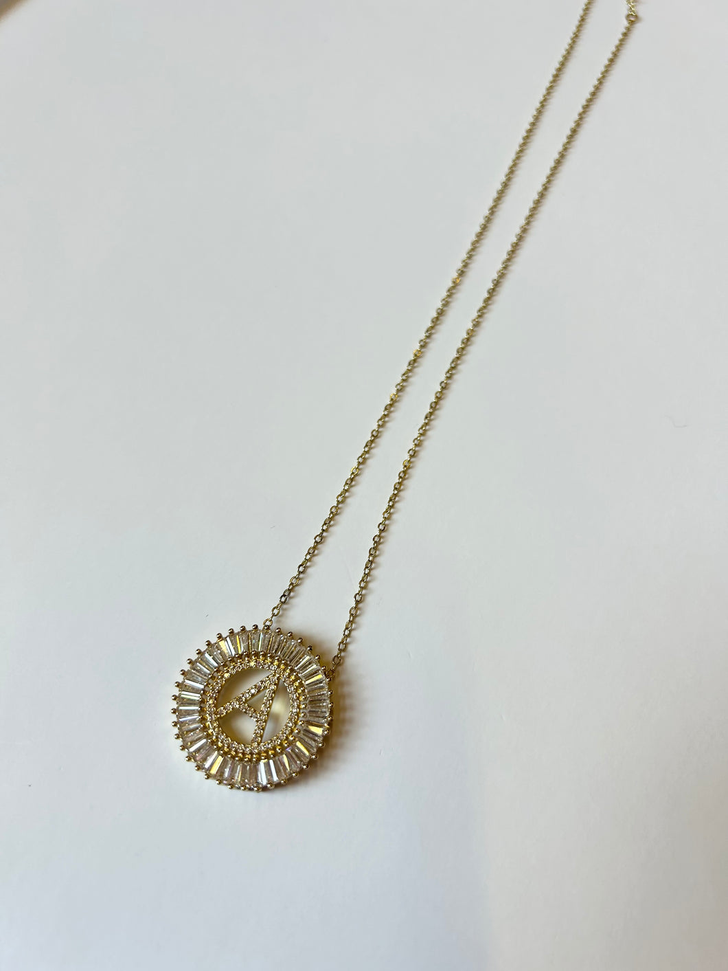 Gold A Pink Bulldog Necklaces