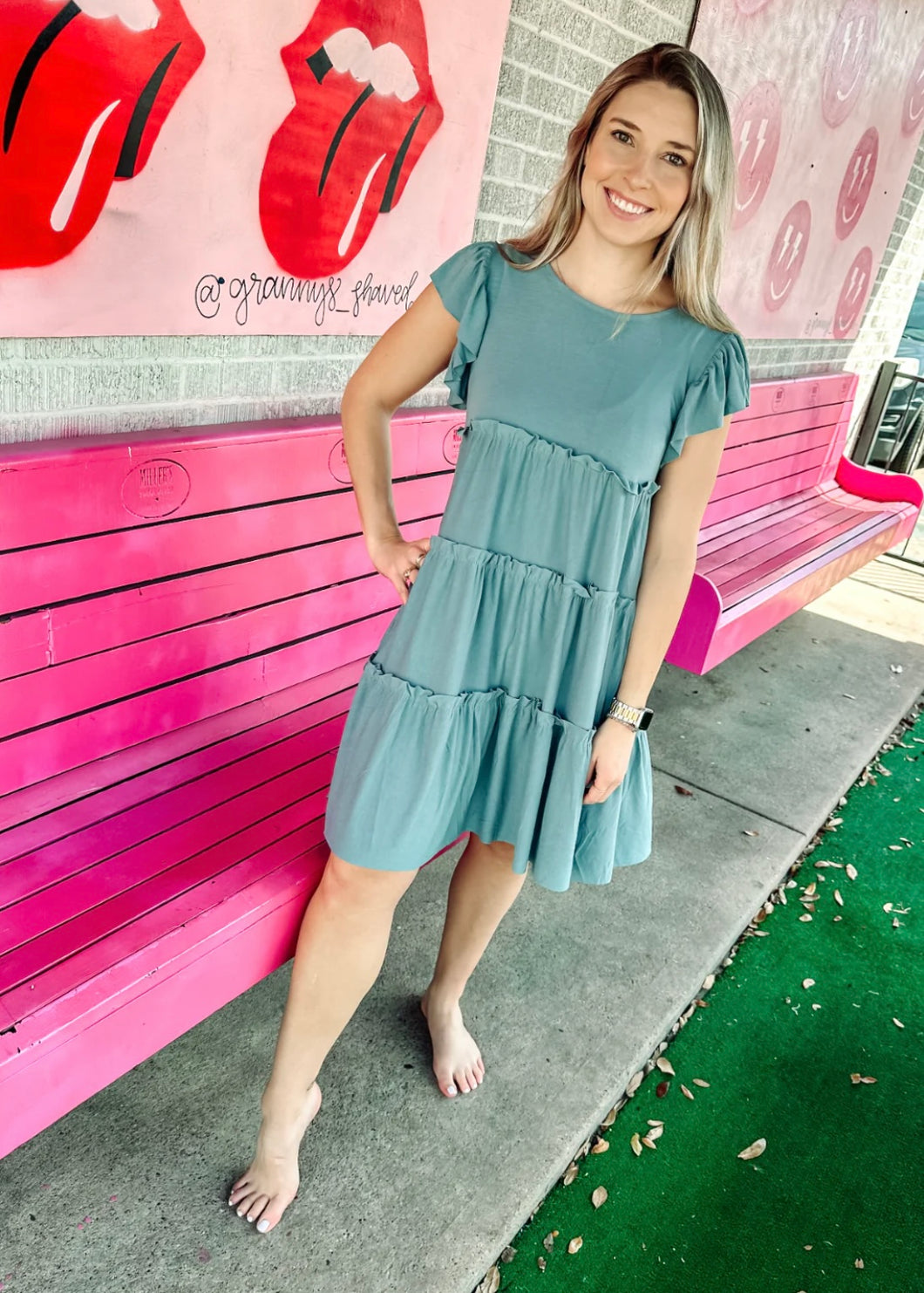 blue gray Zenana Womens Dress, XL