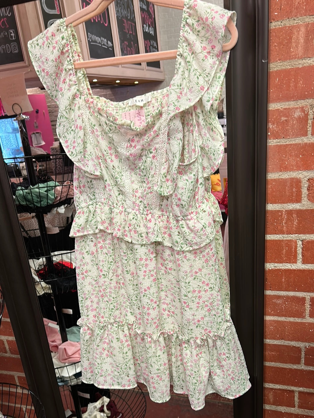 Floral E&M Womens Dress, Large