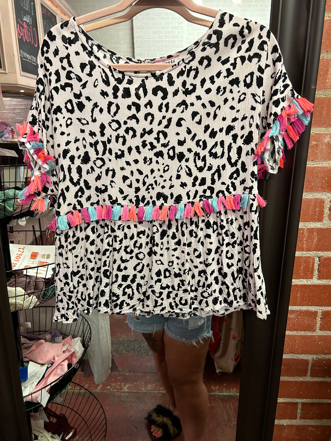 Leopard Andre by Unit Womens Top, Large