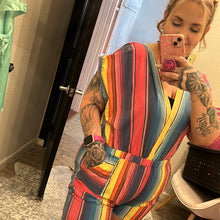 Load image into Gallery viewer, multicolor stripes L&amp;B Womens Rompers, 3XL
