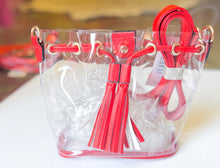 Load image into Gallery viewer, Bucket style clear crossbody

