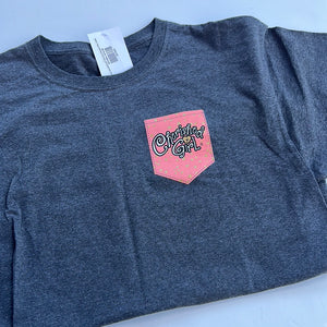 Gray cherished girl Womens Graphic Tee, Large