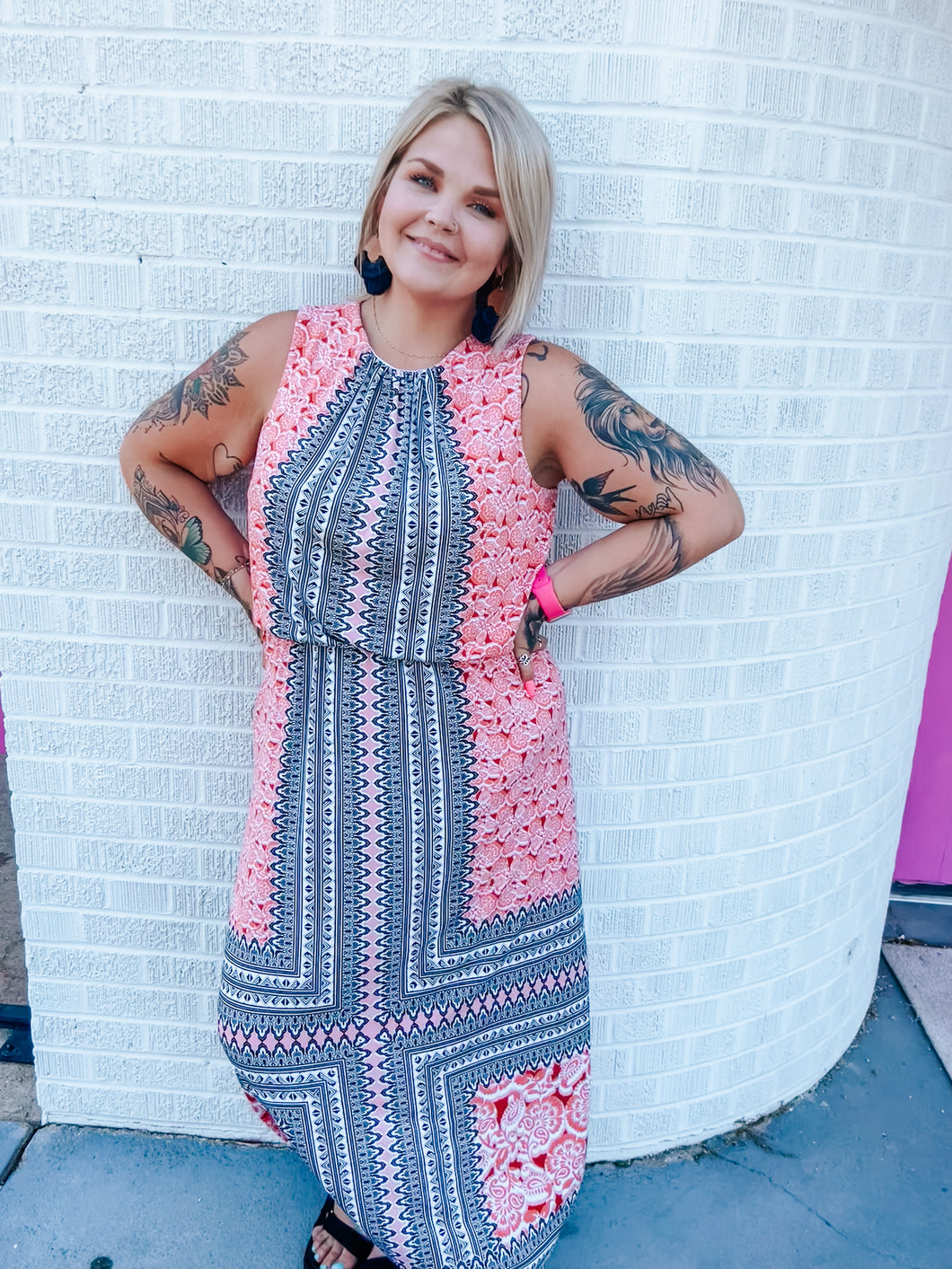 Red Paisley London Style Womens Dress, 14