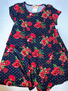 floral polka dots DIMC Womens Dress, 2XL