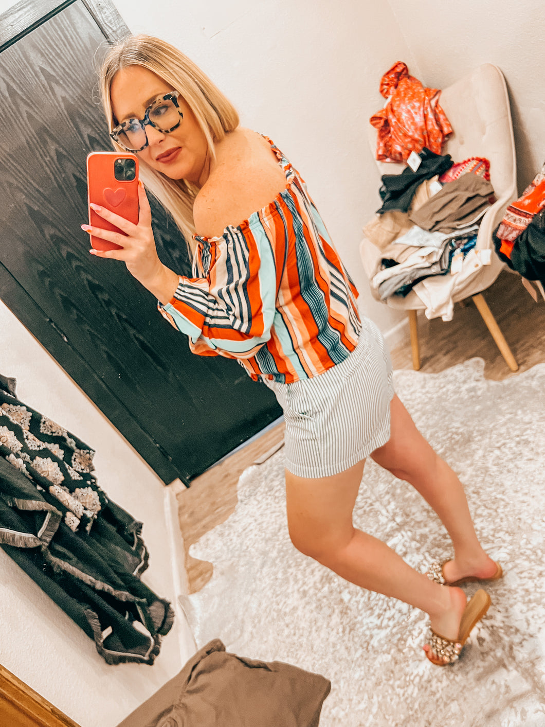 Stripes Jolt Womens Top, Large