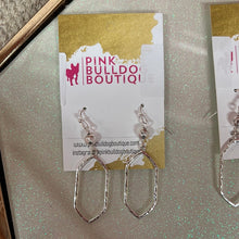 Load image into Gallery viewer, Metal hexagon earrings
