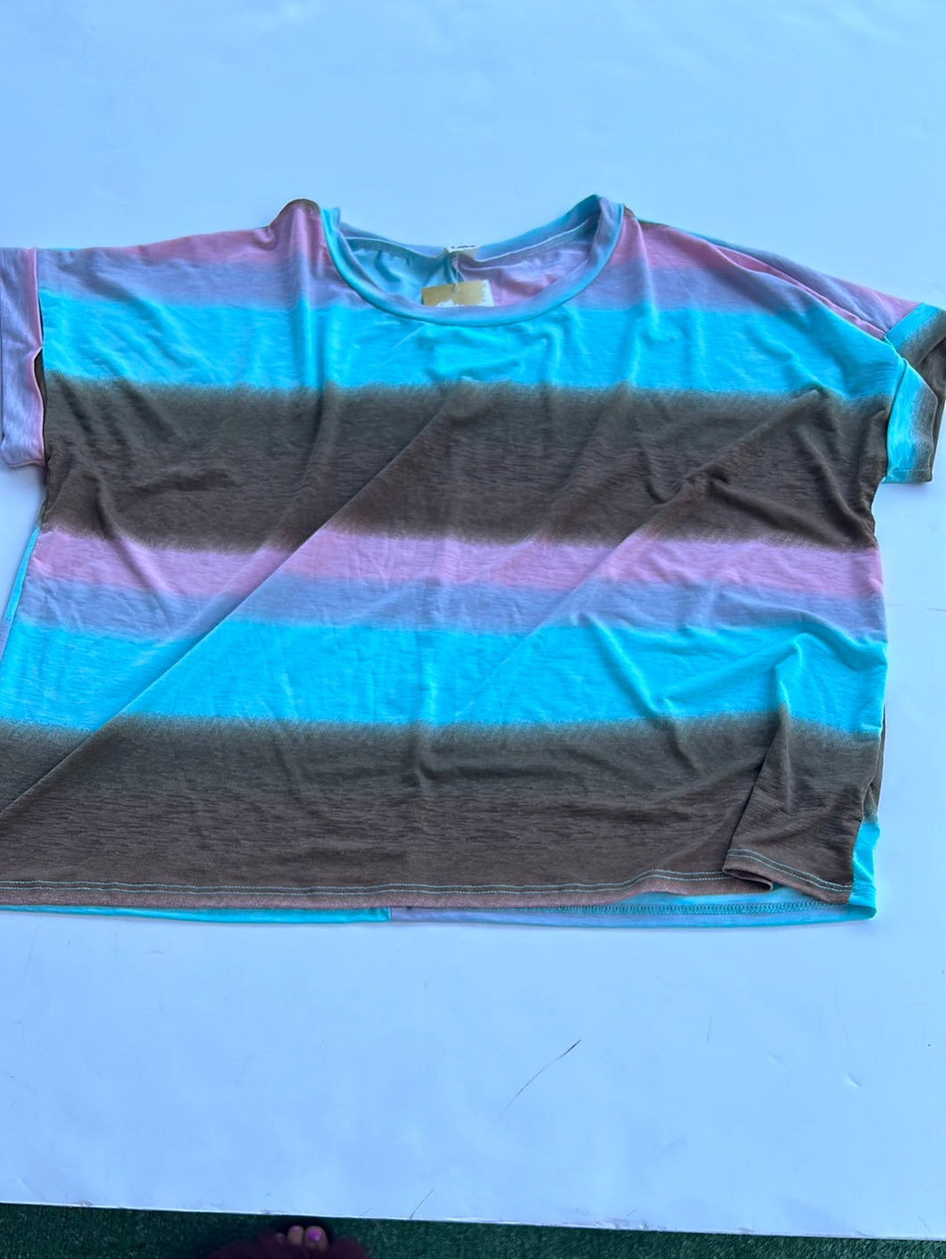Stripes sew in love Womens Top, Small