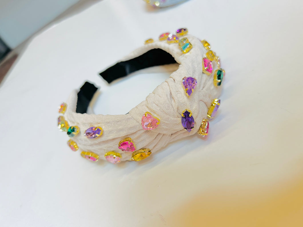 Rhinestone waffle knit headbands