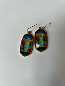 Cactus Pink Bulldog Earrings