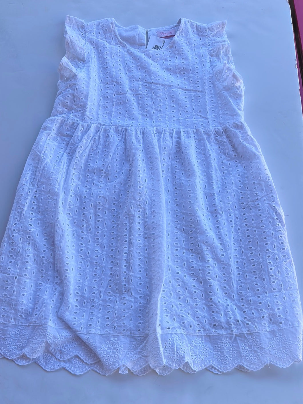 White Pink Lily Womens Dress, Small