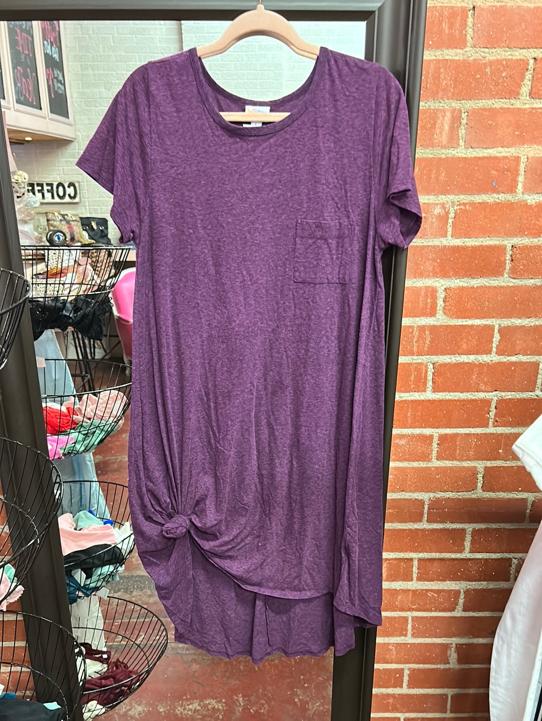 Purple LulaRoe Womens Dress, Large