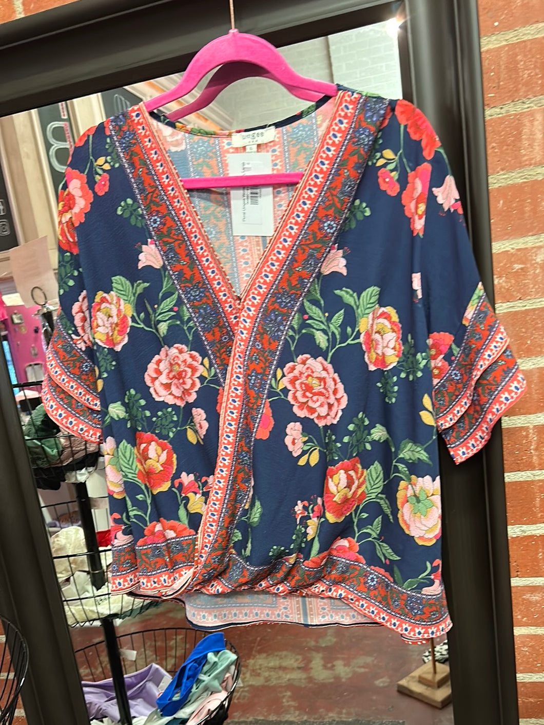 Floral Umgee Womens Top, Large