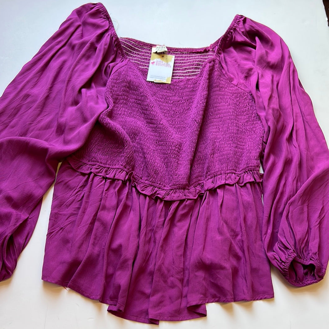 Purple Andre by Unit Womens Top, 1X