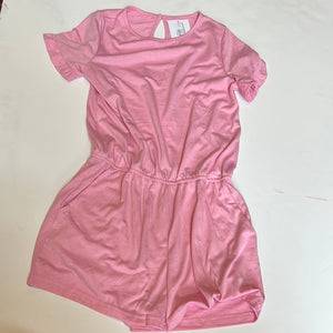 Pink Pink Bulldog Kids Jumpsuit, XL