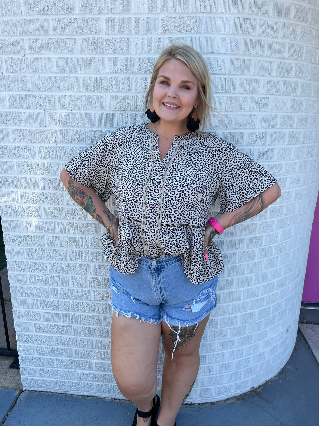 Leopard Express Womens Top, XL