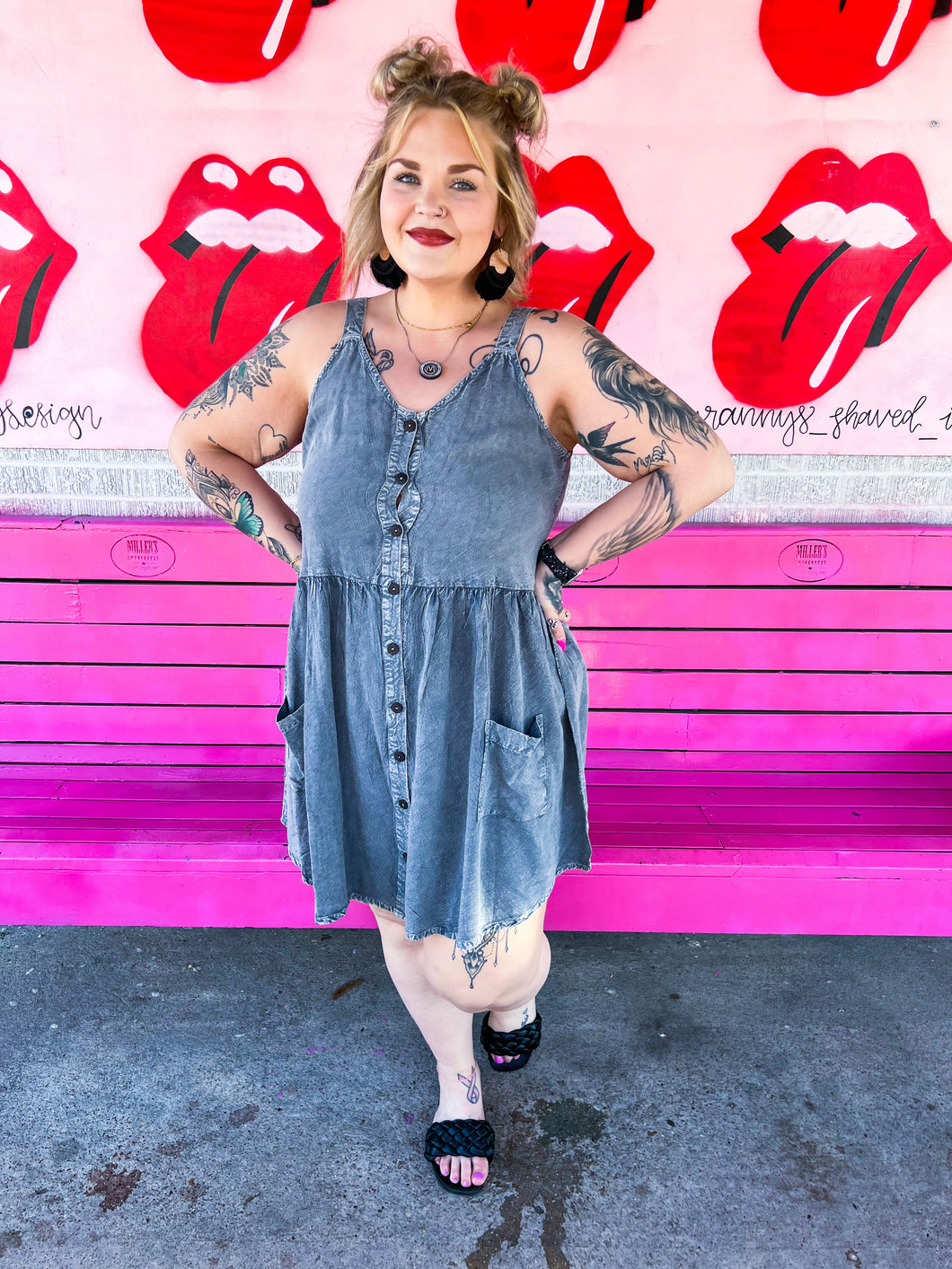 Gray Daisy Island Womens Dress, Large