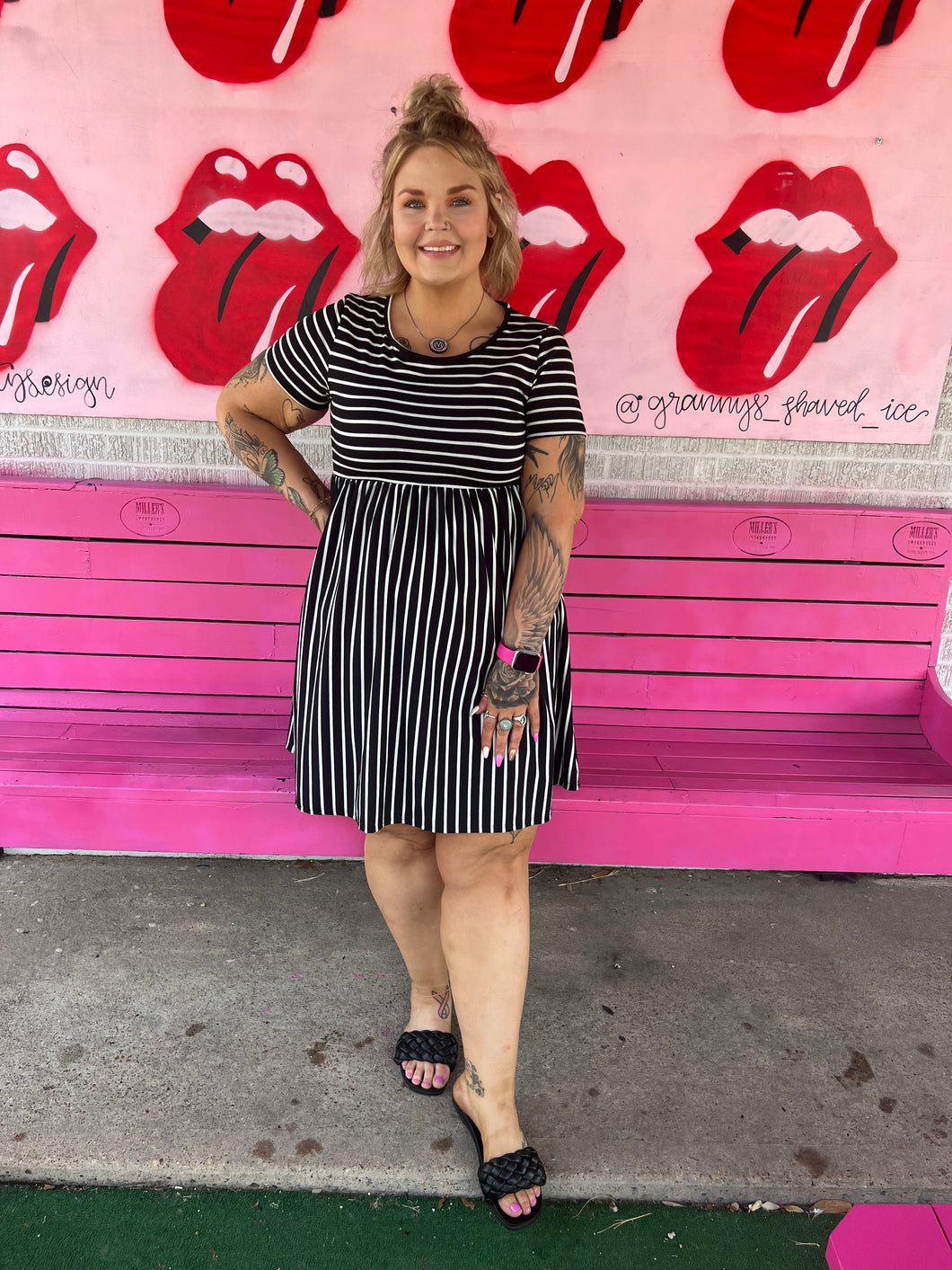 Stripes good day Womens Dress, XL