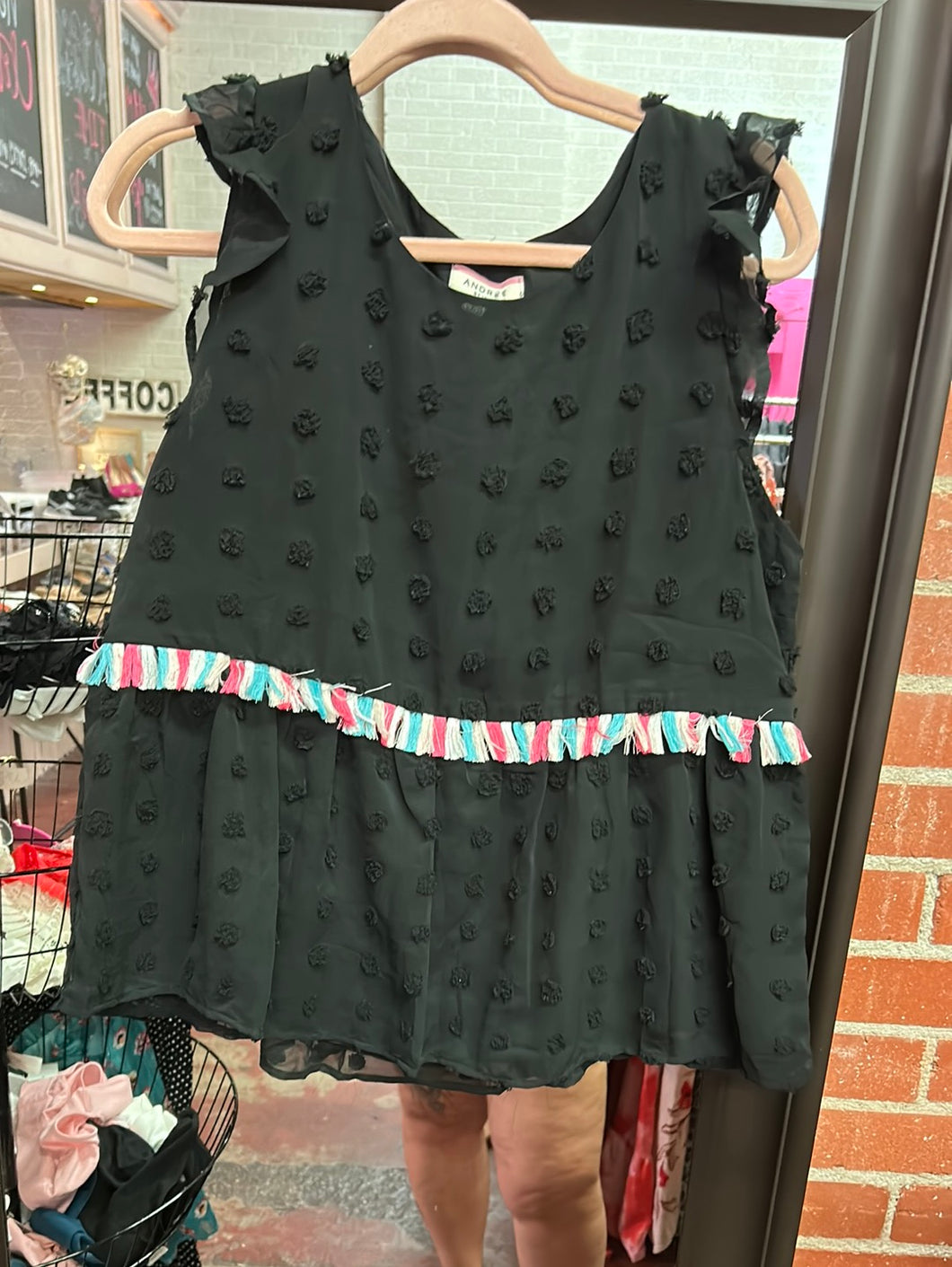 Black Andre by Unit Womens Top, Large