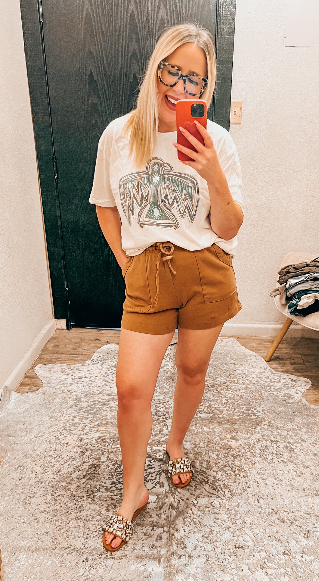 Camel Zenana Shorts, Large