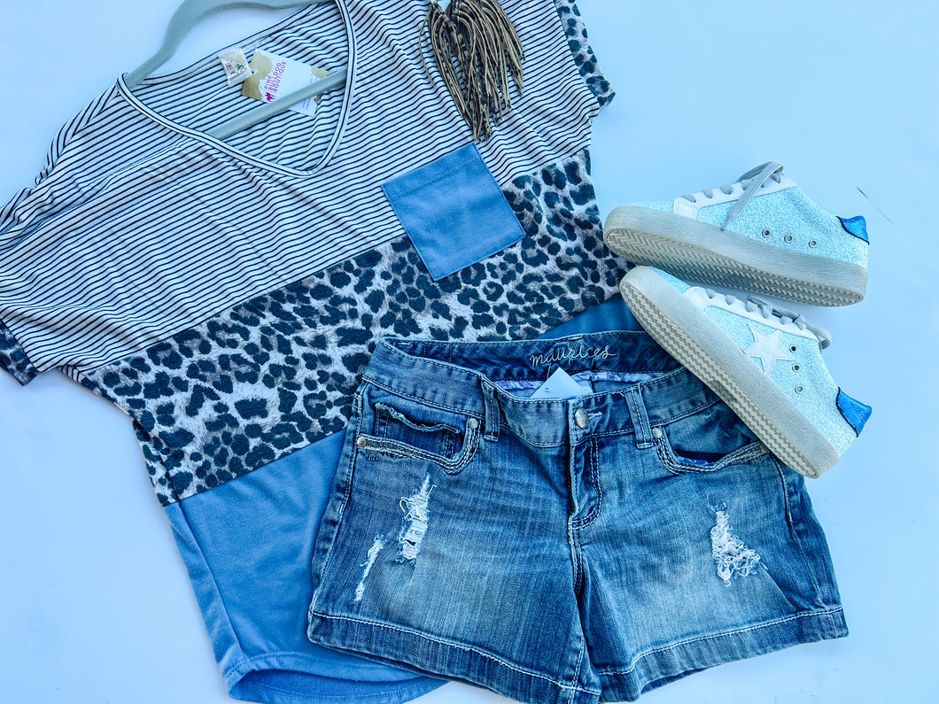 Denim Maurices Shorts, 7/8