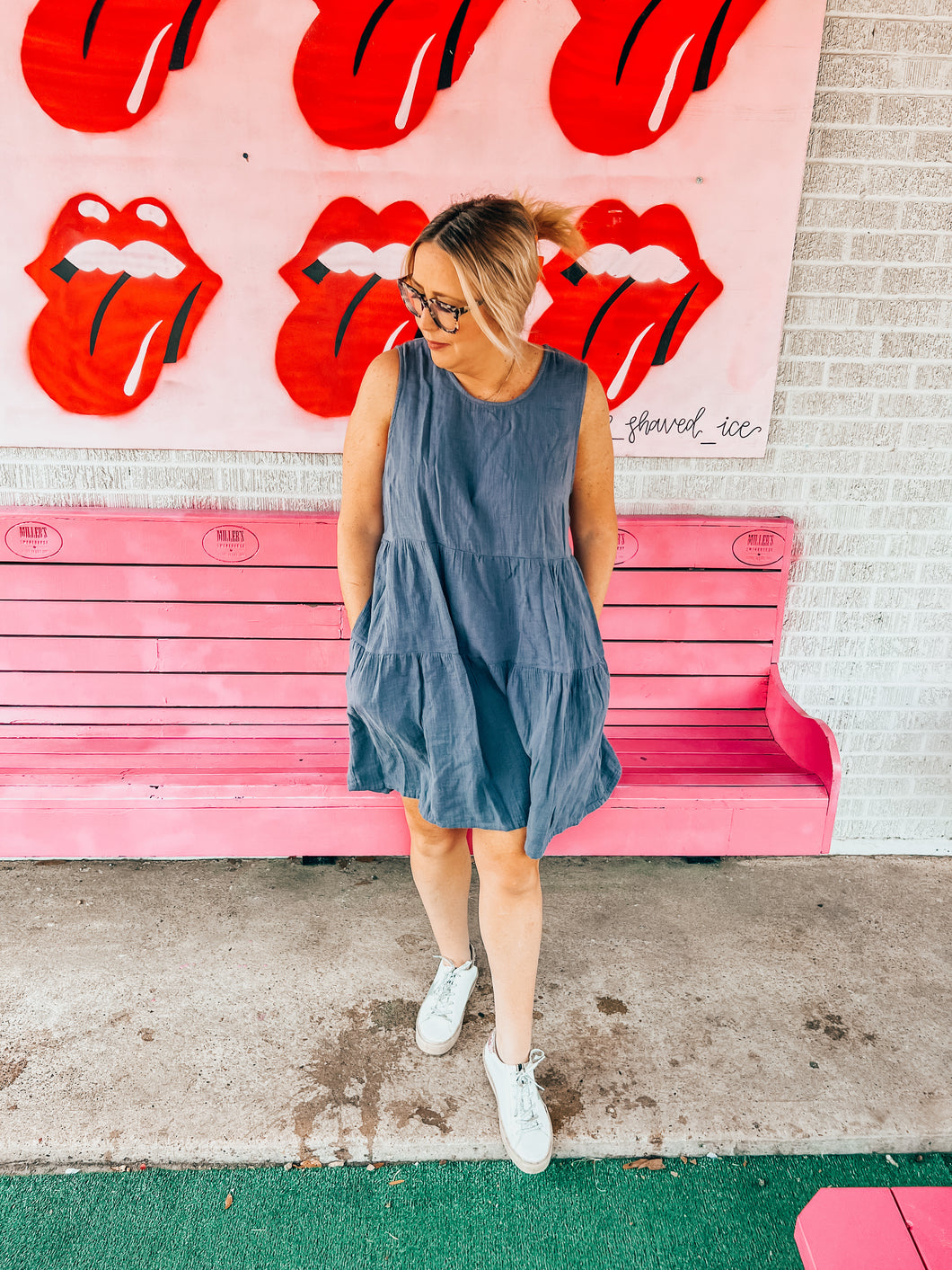 blue gray Universal Thread Womens Dress, XL