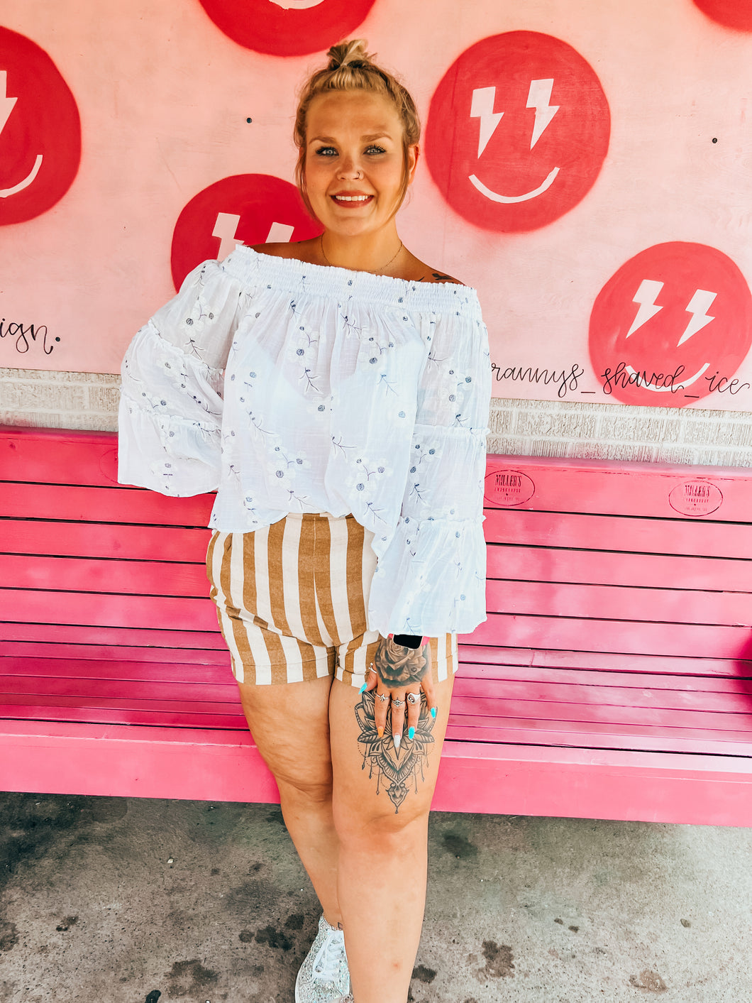 White Umgee Womens Top, Medium