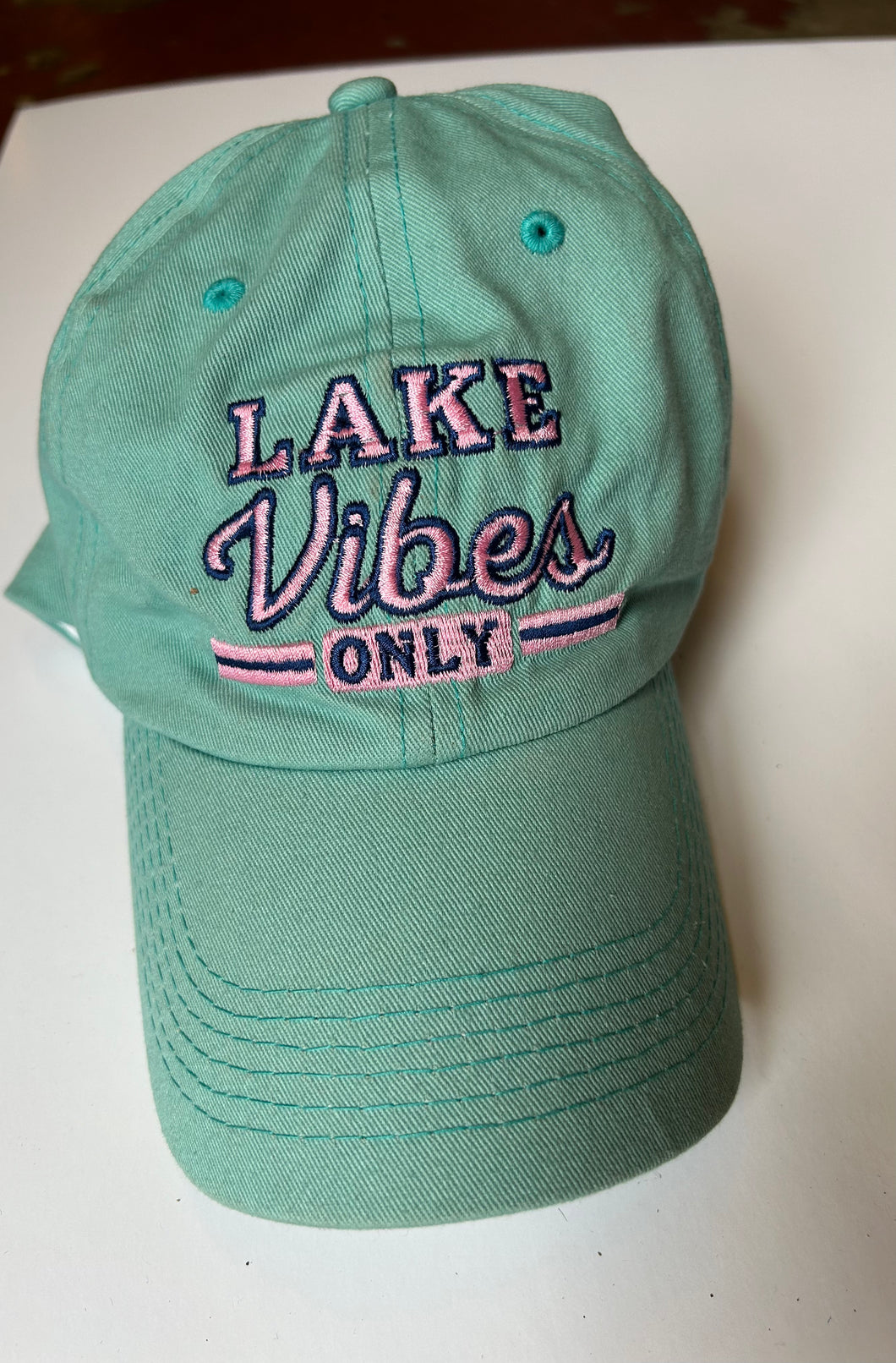 Teal Pink Bulldog Hats