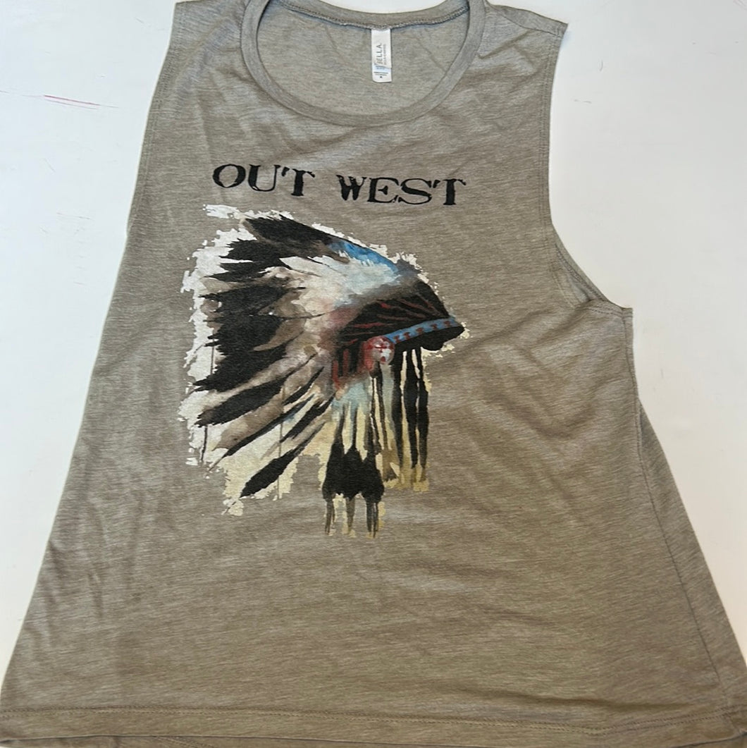 Beige Pink Bulldog Womens Tanks, Medium