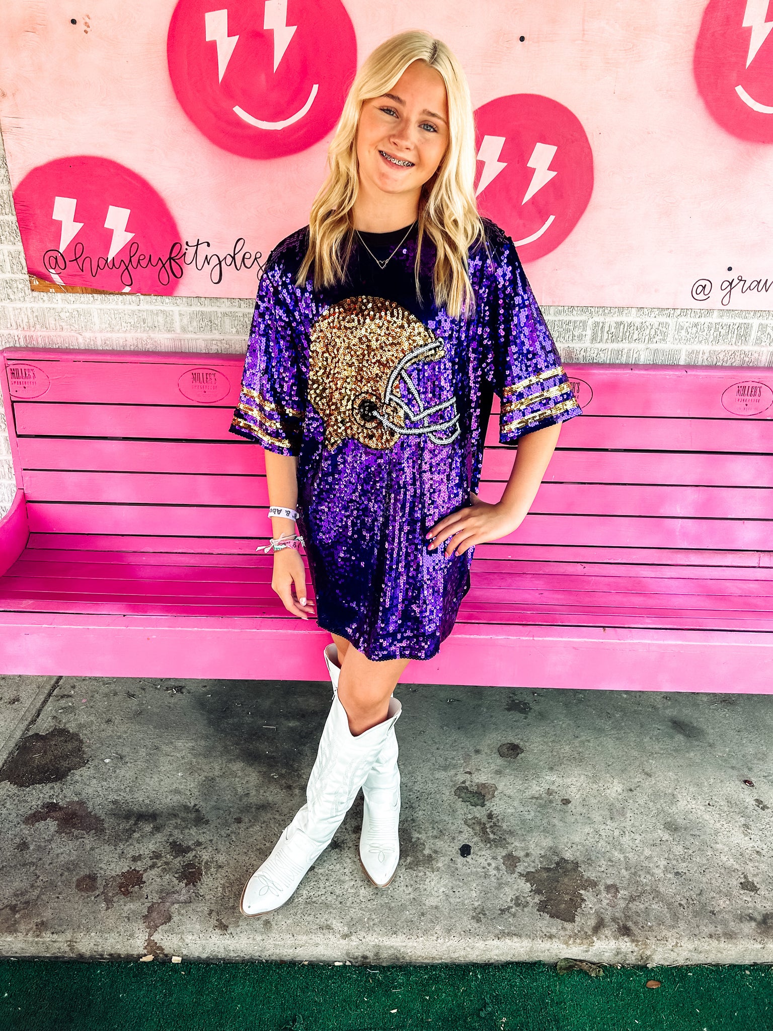 Game Day sequin dress Pink Bulldog Boutique Game Day sequin dress Pink Bulldog Boutique