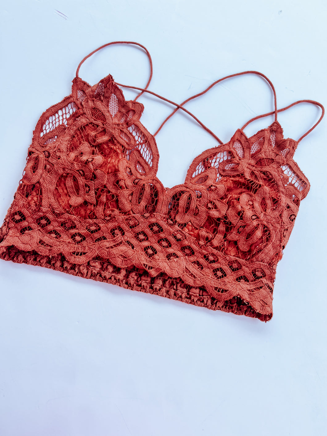 Rust Free People Bralette, Large