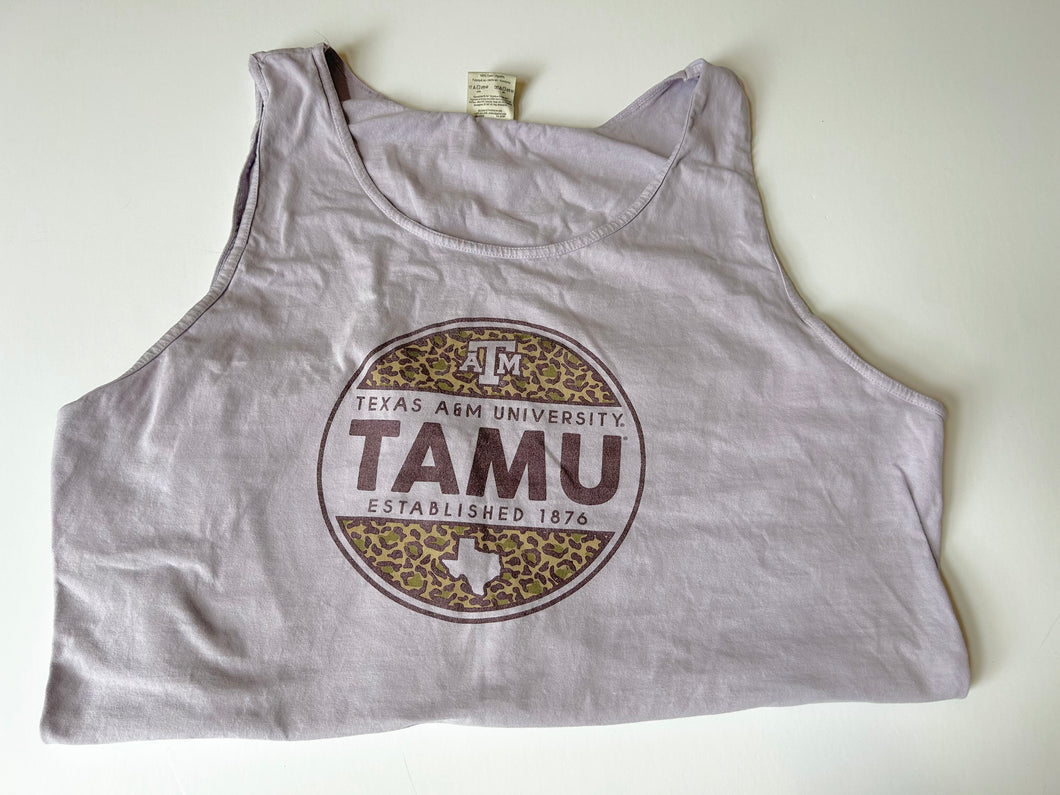 Lavender Aggie Pink Bulldog Womens Tanks