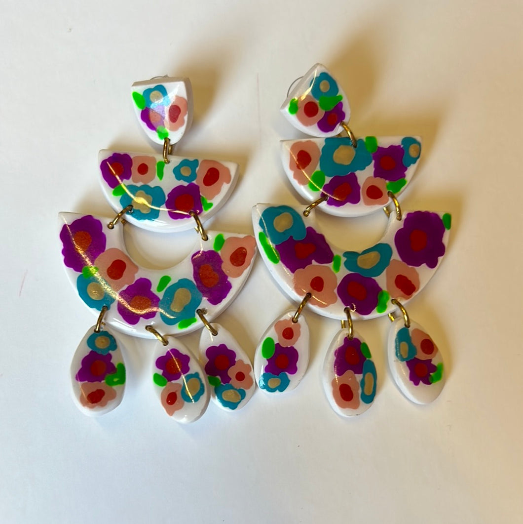 clay multicolor Jems By Jess Earrings