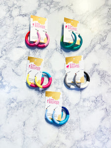Round Raffia earrings