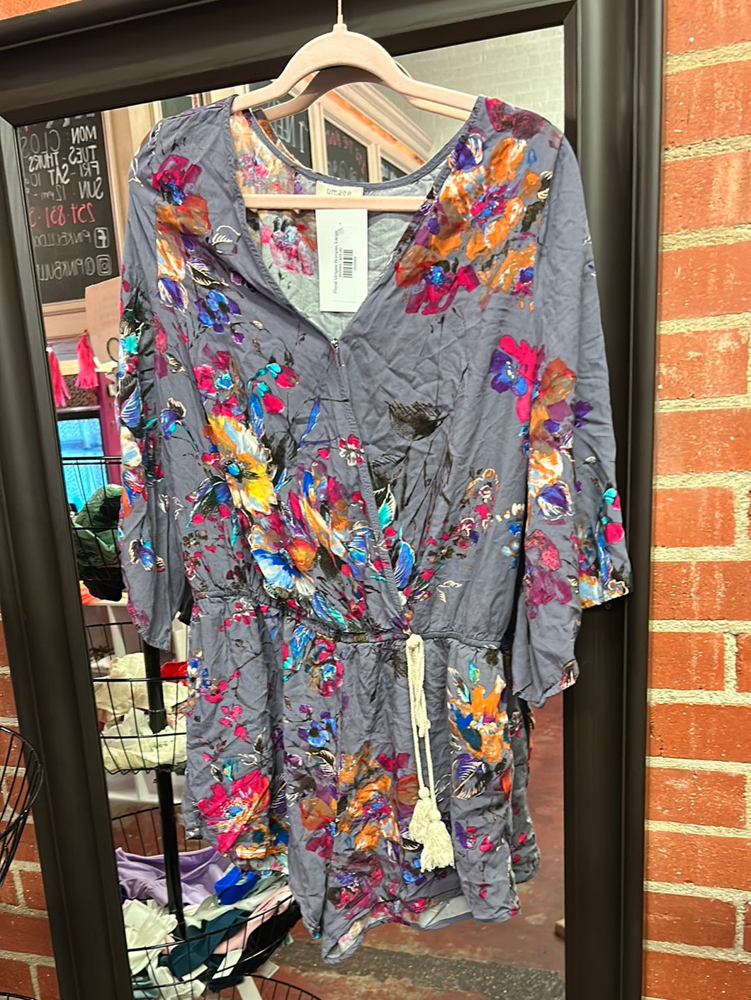 Floral Umgee Romper, Large
