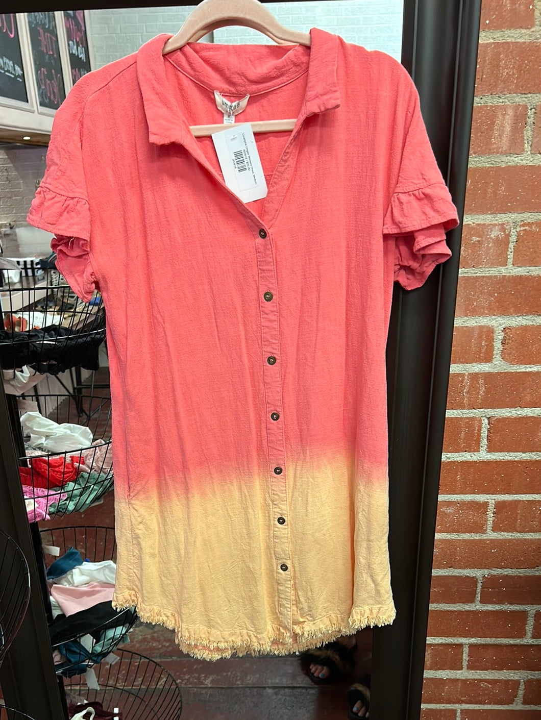 Coral/pink Umgee Womens Dress, Medium