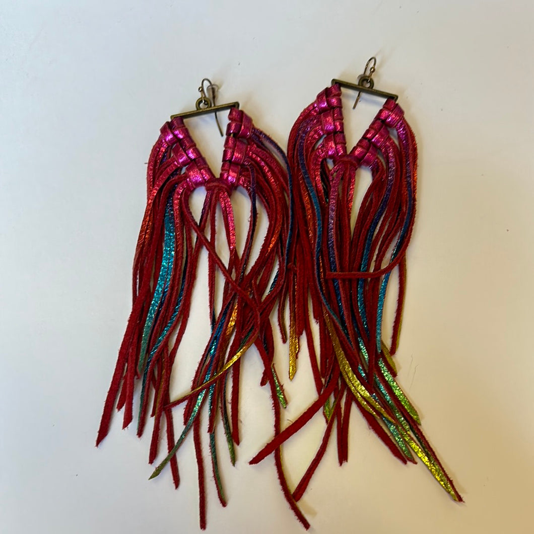 rainbow fringe Jems By Jess Earrings