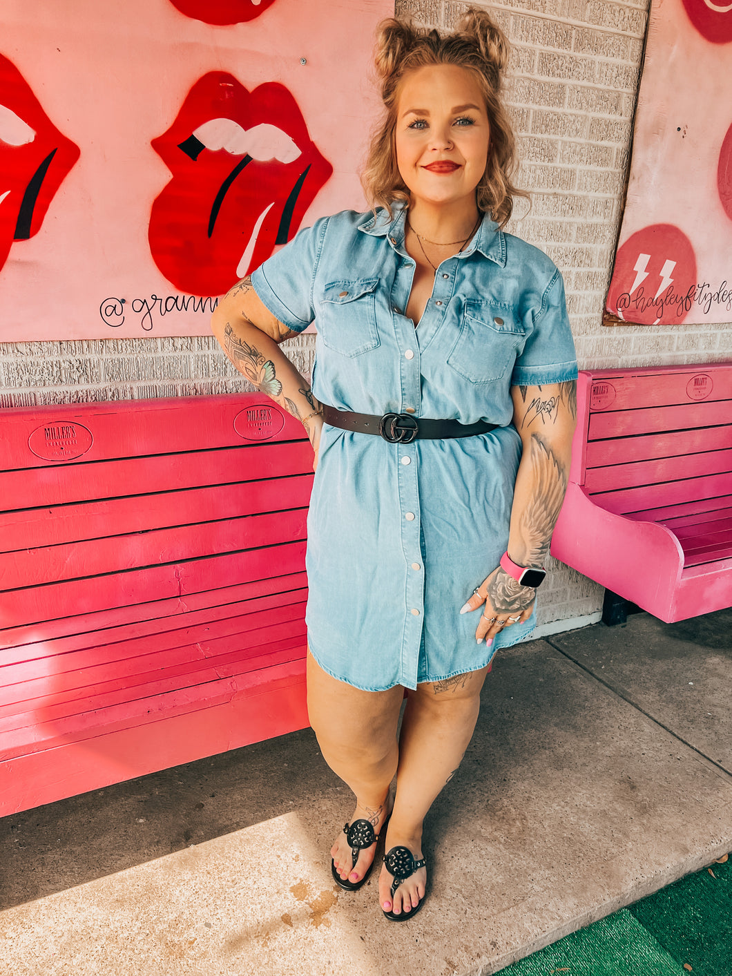 Denim FLS Womens Dress, Large