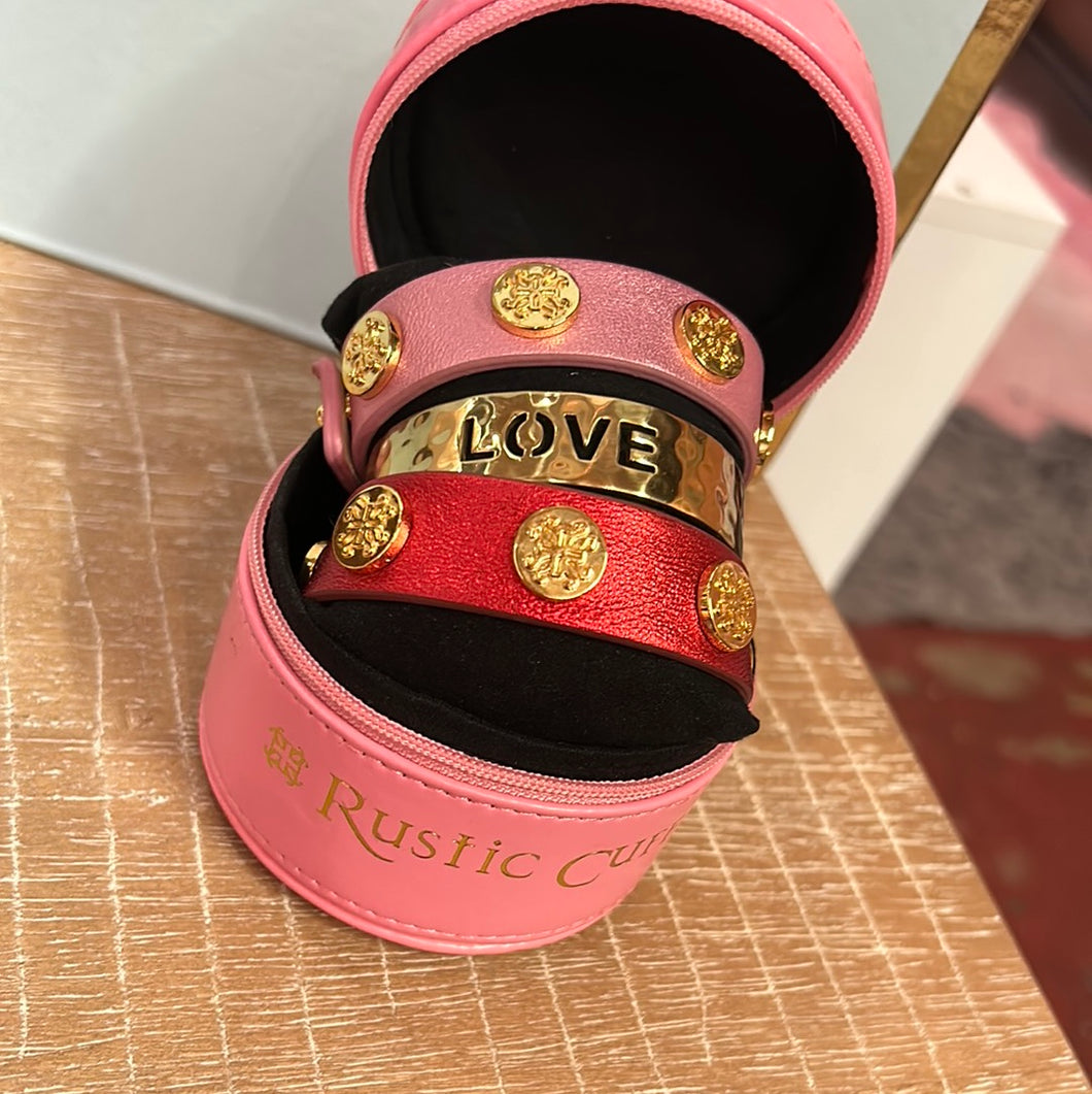 Pink Rustic cuff bracelet