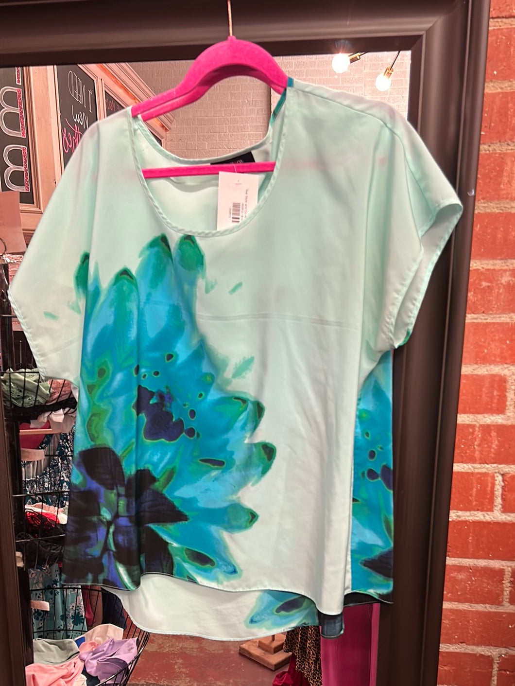 Teal Style and Co Womens Top, XL