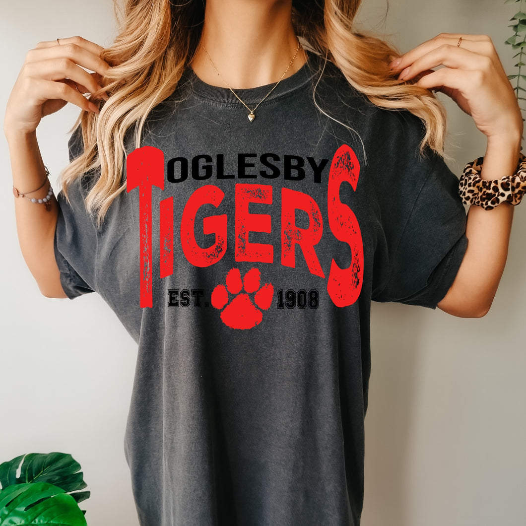 Oglesby Tigers Vintage Design