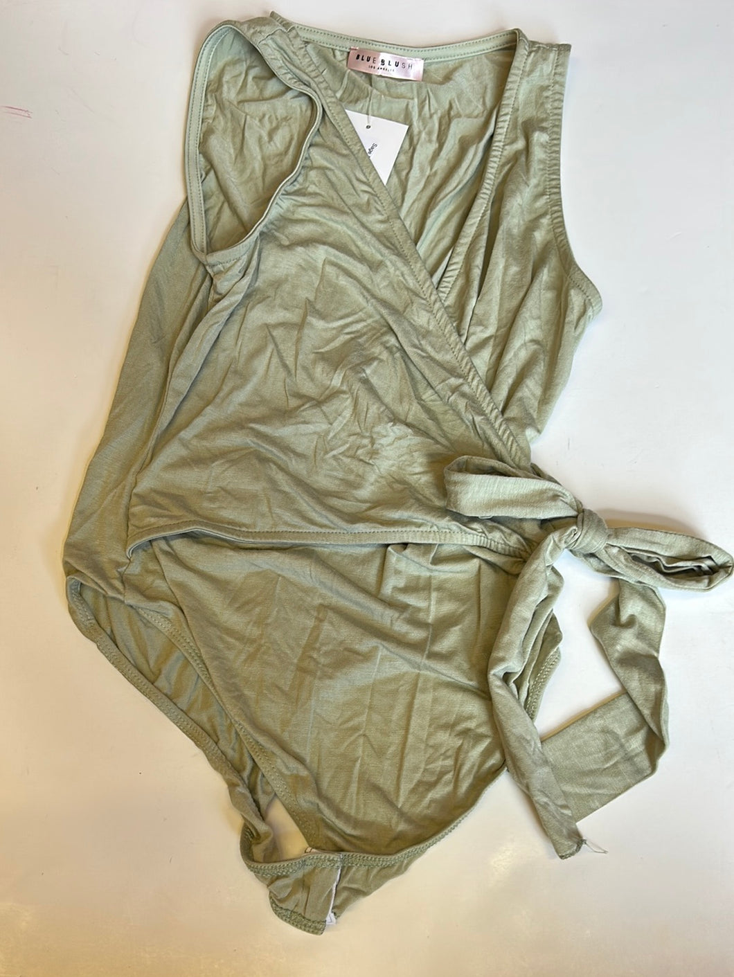 Sage Blue Blush Bodysuit, Medium