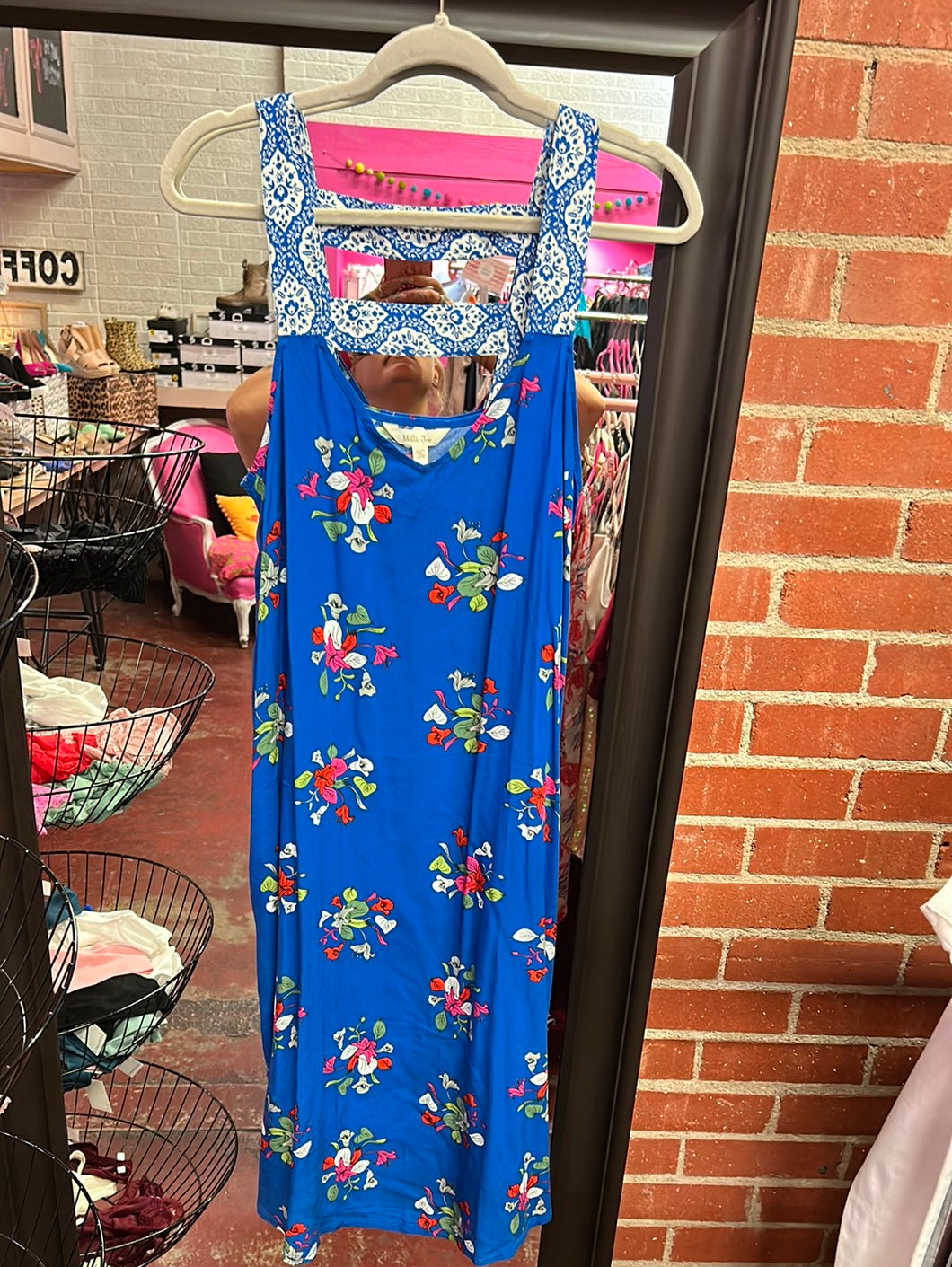 Blue Floral Matilda Jane Womens Dress, Medium