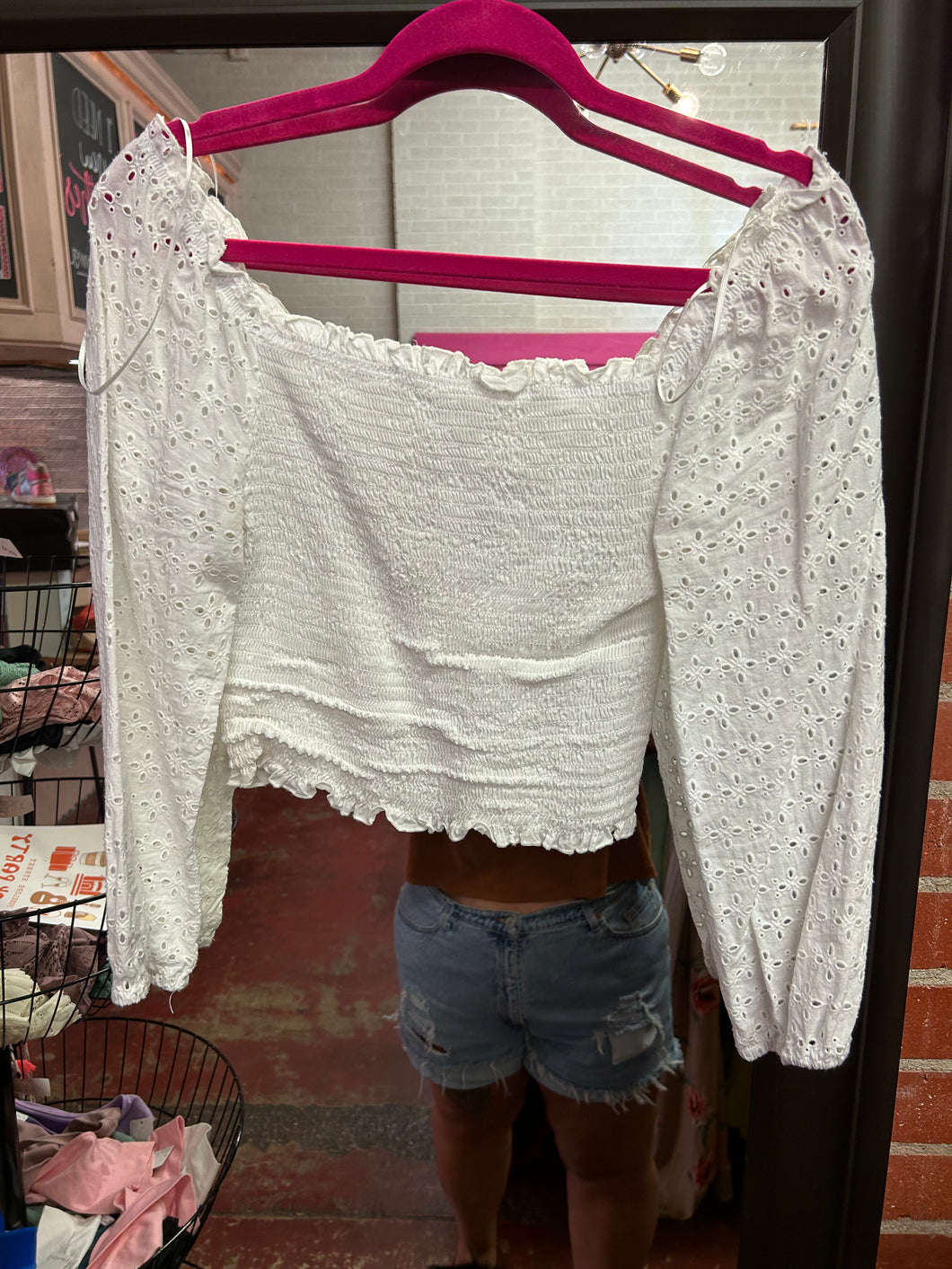 White love tree Womens Top, Large