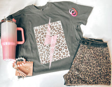 Load image into Gallery viewer, Pepper leopard lightening bolt tee
